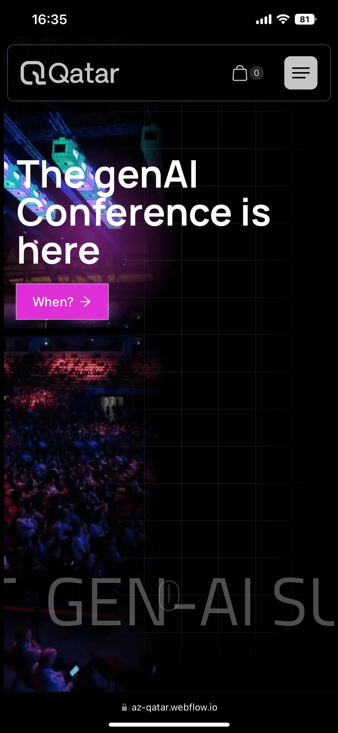 Qatar Event Webflow Template - Designed by Azwedo.com and Wedoflow.com